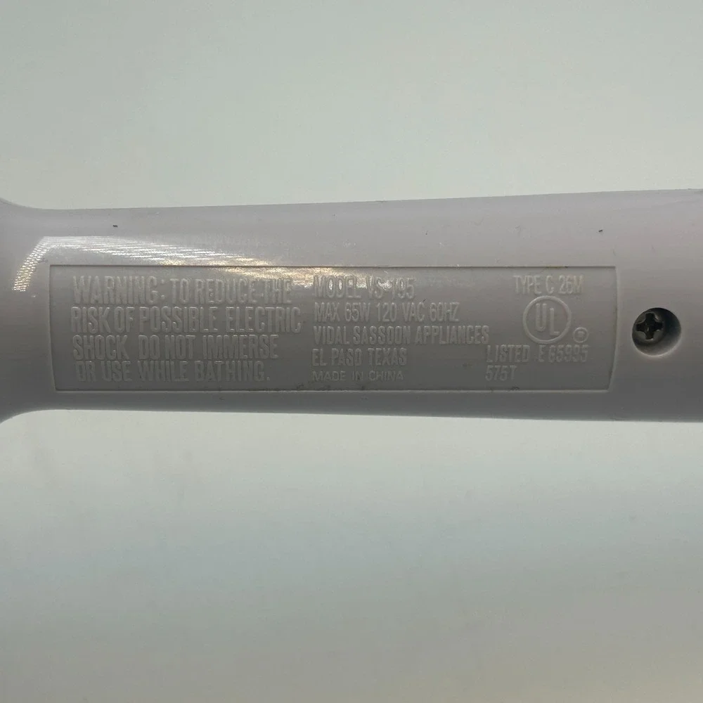 Vidal Sassoon 90s Purple Curling Brush VS-195 Vintage Tested Automatic Shut Off